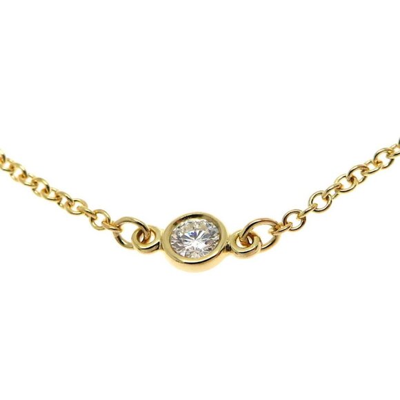 TIFFANY & CO. Yellow Gold Diamond Charm Bracelet - Picture 3 of 5